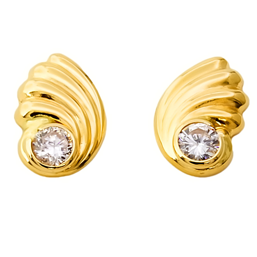 18ct gold Cubic Zirconia Stud Earrings